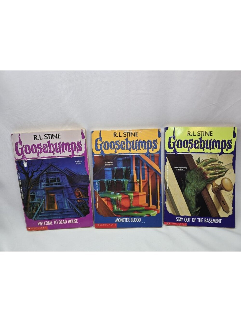 1990s VTG Goosebumps First Edition Book Lot Books #1, #2, #3